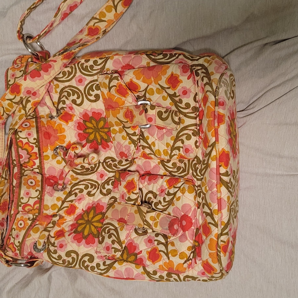 Vera Bradley Pink and Orange Floral Baby Bag